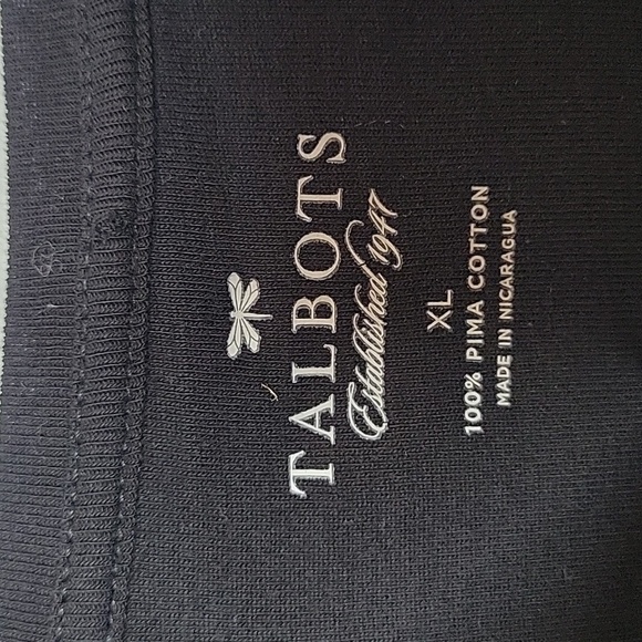 Talbots black 3/4 sleeve tee - Picture 3 of 5